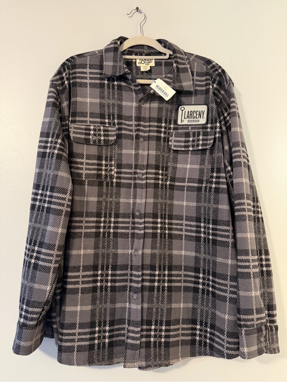 Larceny Bourbon Gray Plaid Button-Down Shirt shacket